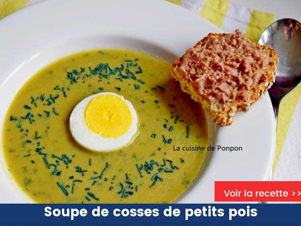 Soupe de cosses de petits pois